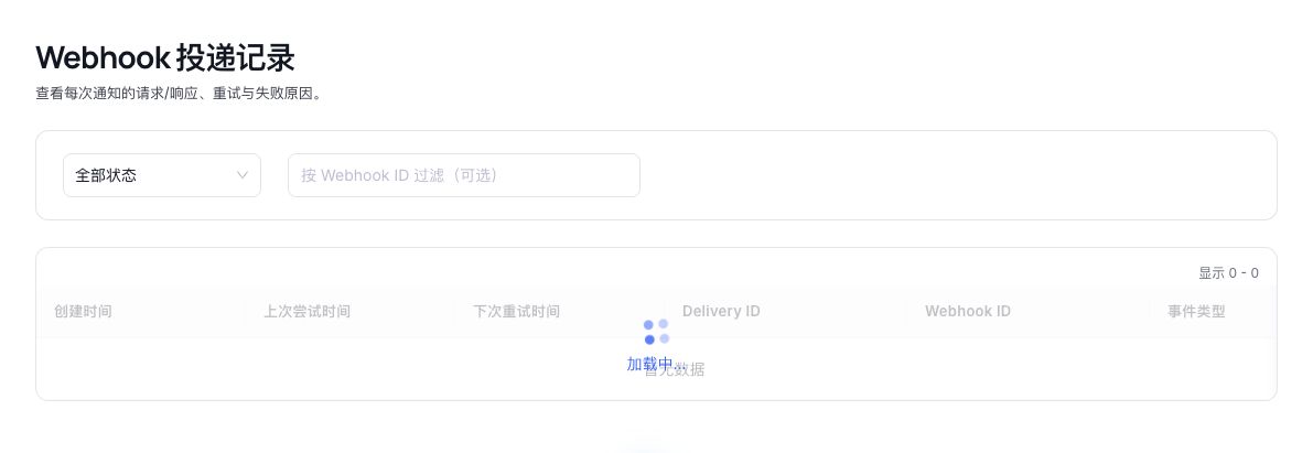 Webhook 投递记录